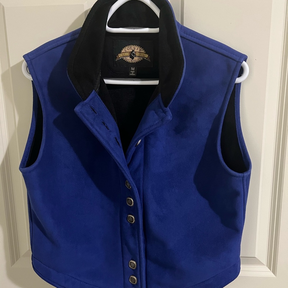 Women's Washable Suede Royal Blue Vest